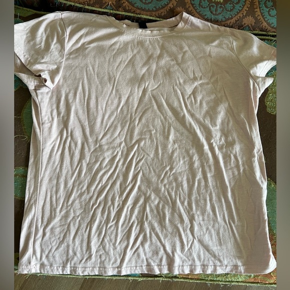 Shein Light Pink Dressy T-Shirt - Picture 1 of 2